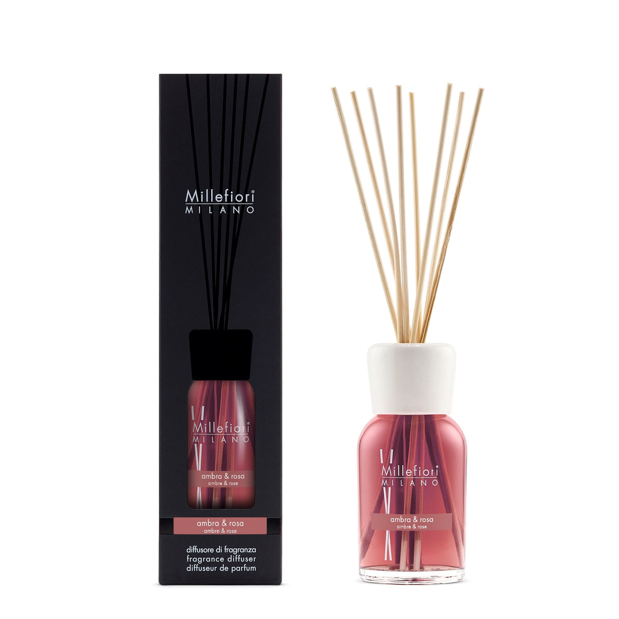 Millefiori Milano Reed Diffuser Ambra & Rosa