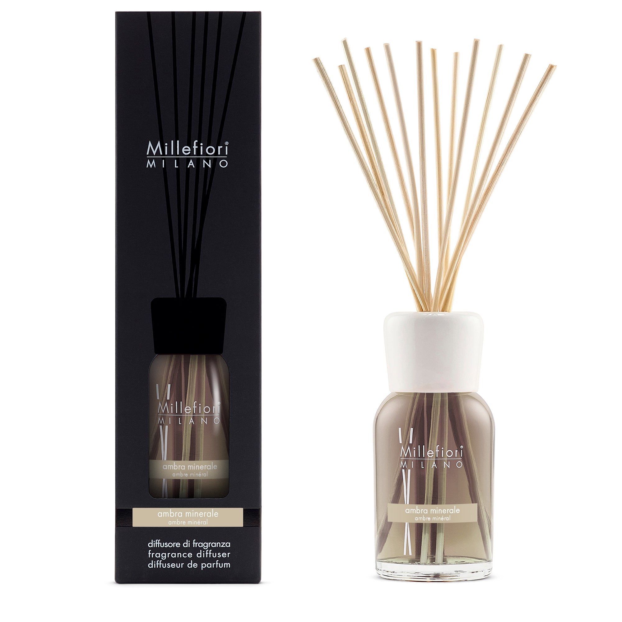 Millefiori Milano Reed Diffuser Ambra Minerale