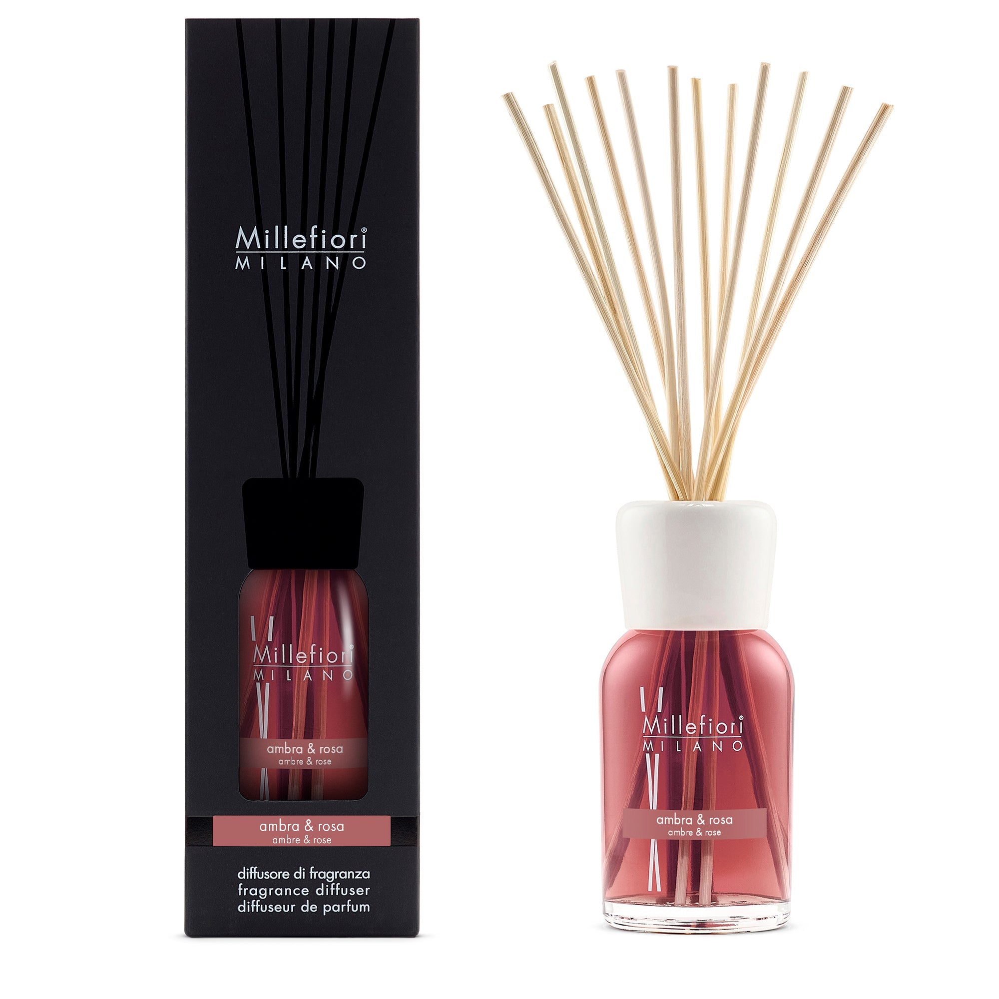 Millefiori Milano Reed Diffuser Ambra & Rosa