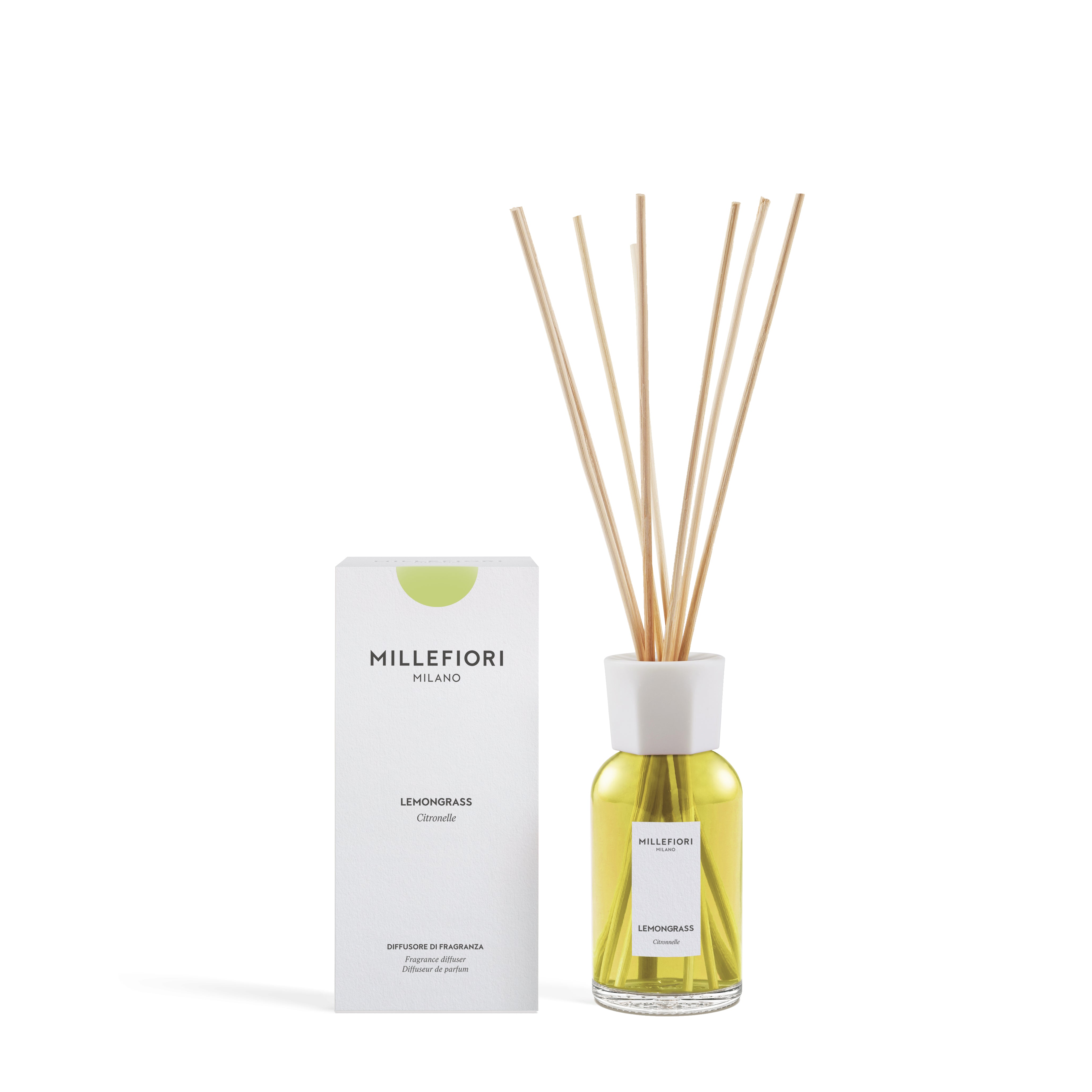 Millefiori フレグランスディフューザー (M) レモングラス Milano Reed Diffuser Lemongrass | Millefiori Milano