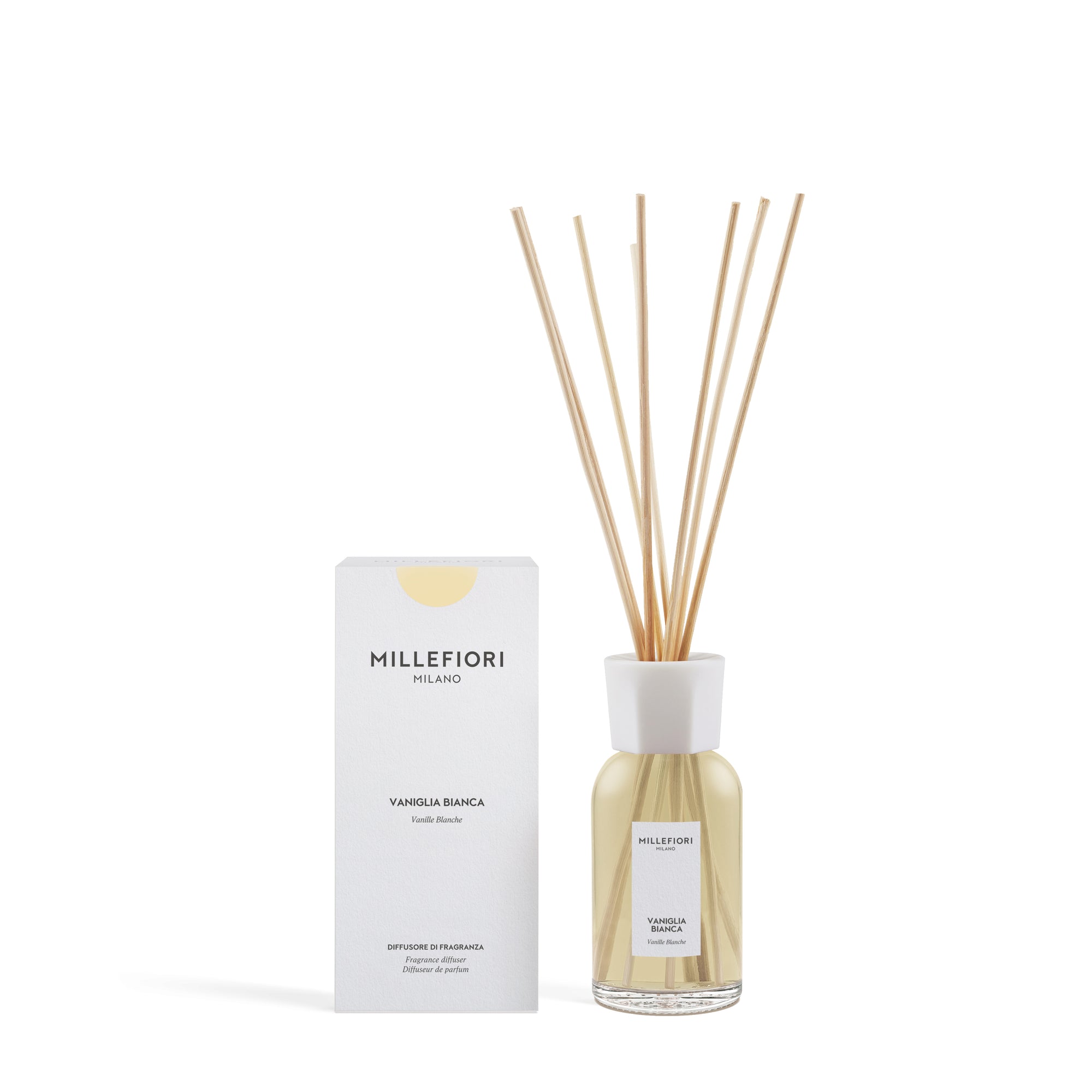 Diffusore A Bastoncini Milano Vaniglia Bianca
