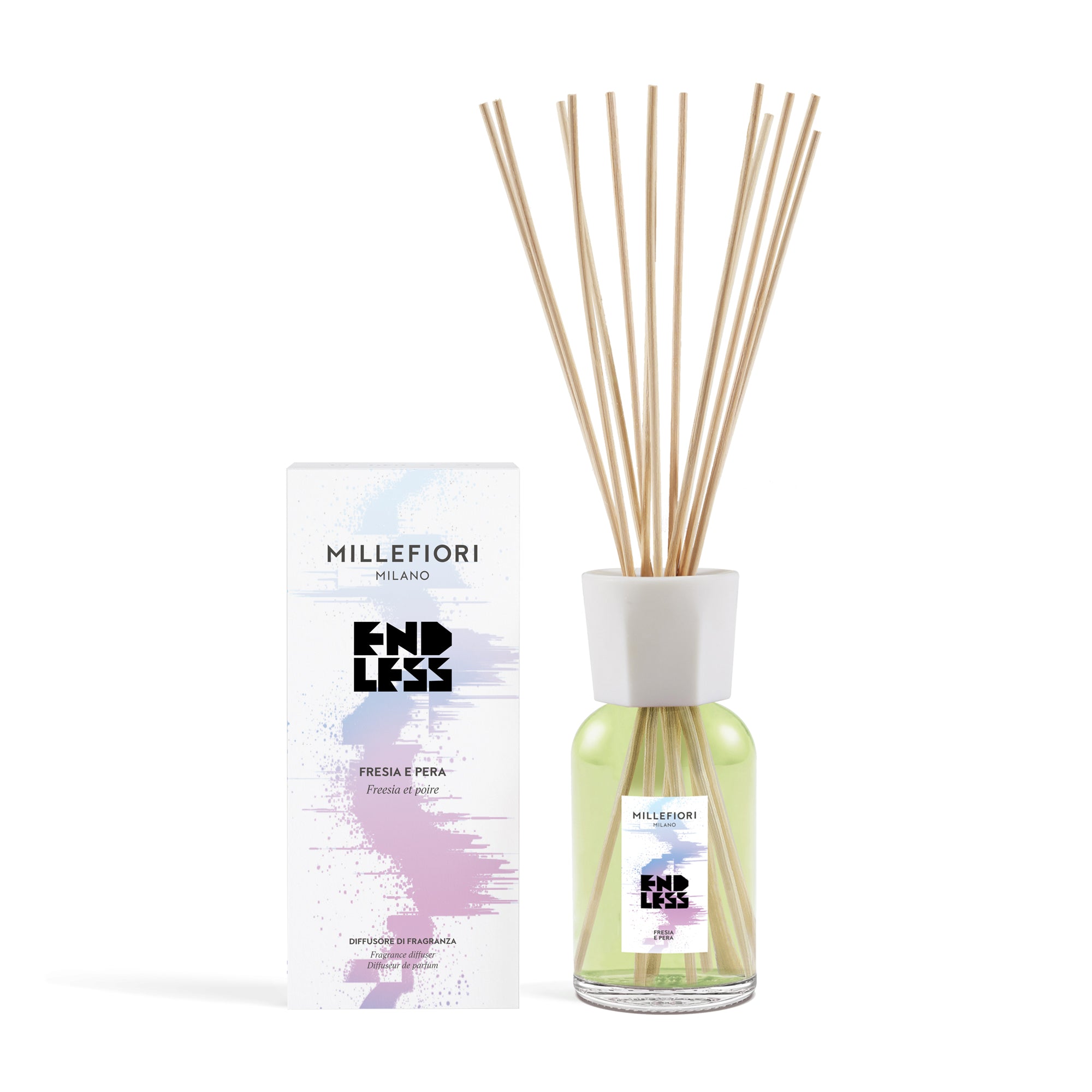 Diffusore a Bastoncini Milano 500 ml – Limited Edition Endless – Fresia e Pera