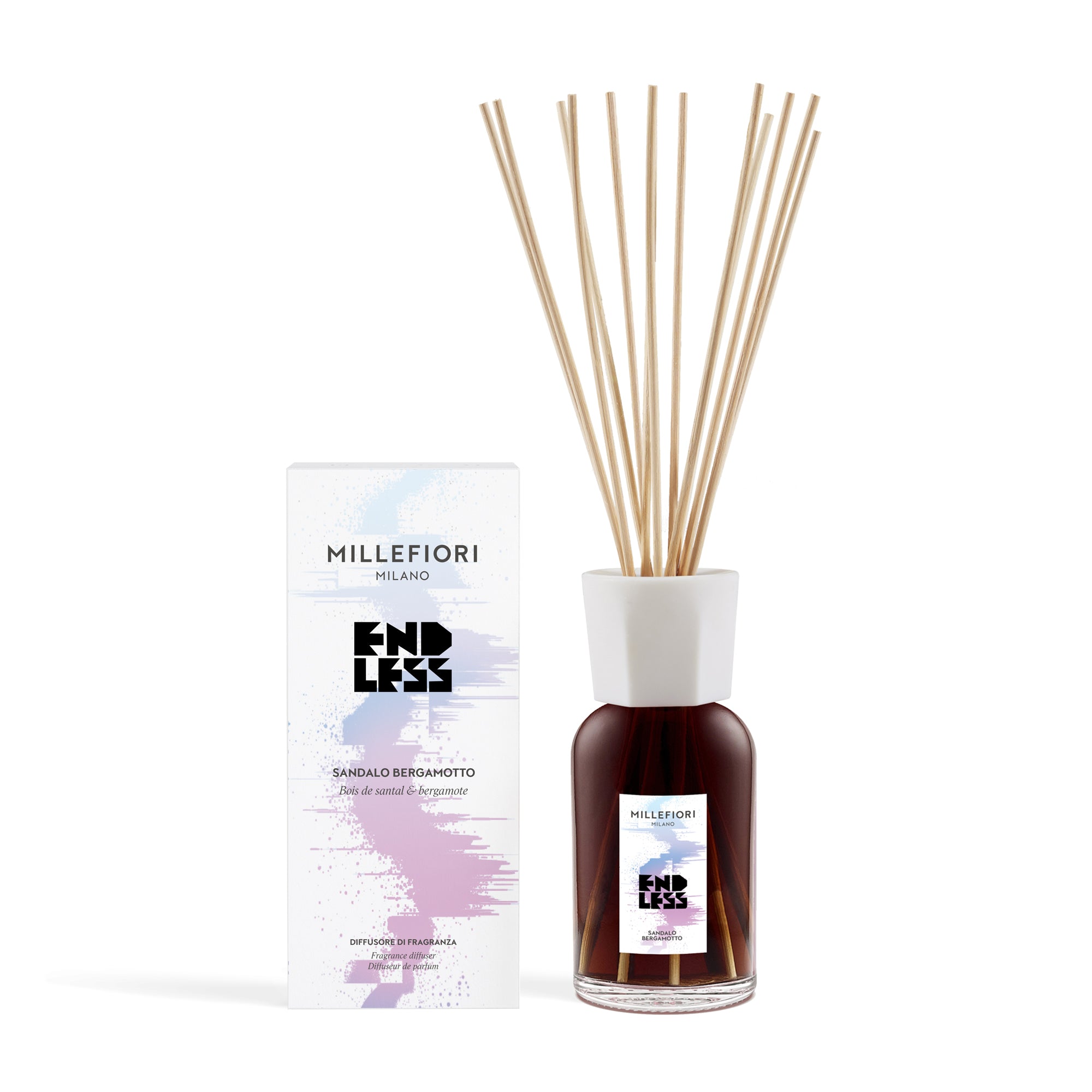 Diffusore a Bastoncini Milano 500 ml – Limited Edition Endless – Sandalo Bergamotto