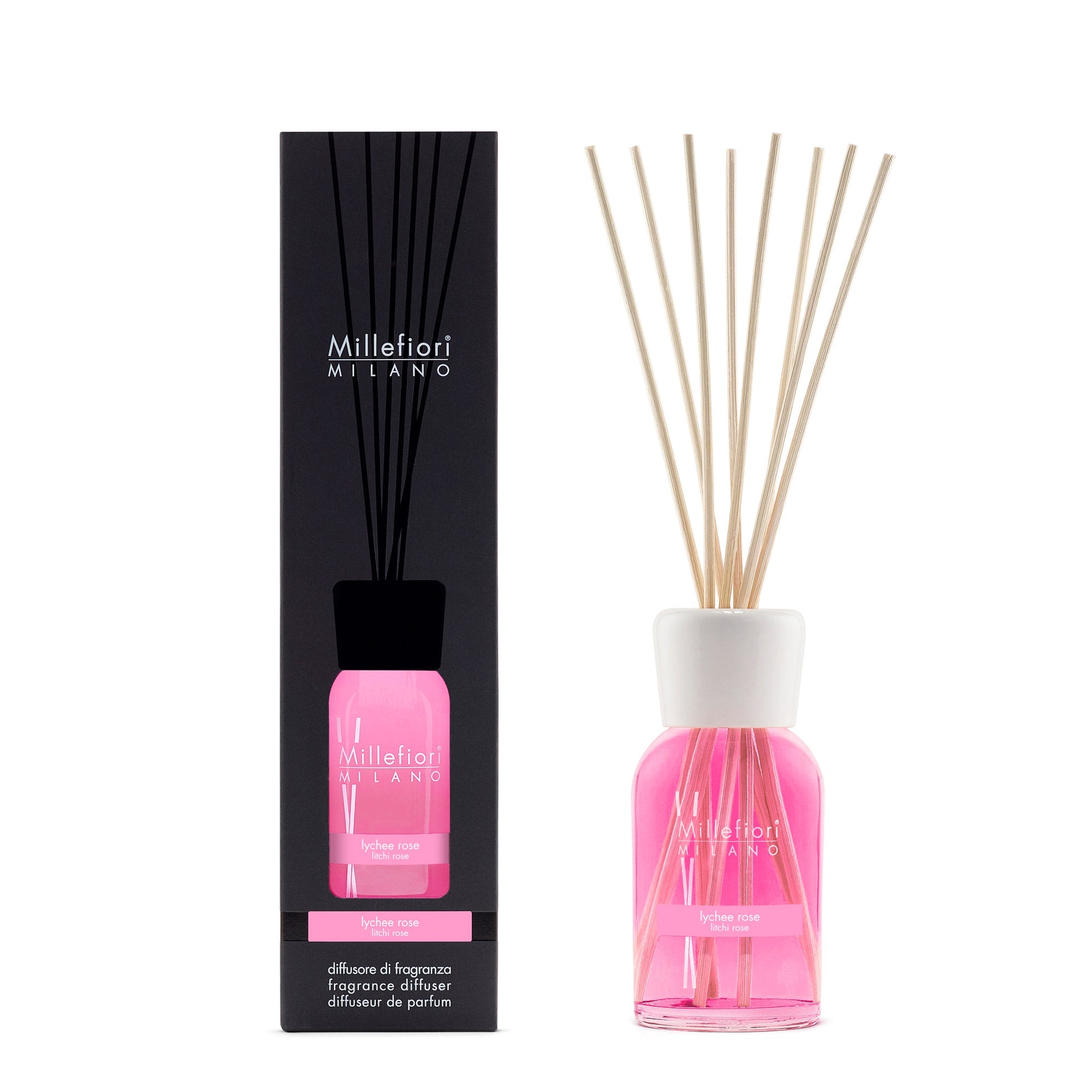 Millefiori Milano Diffusore A Bastoncini Lychee Rose