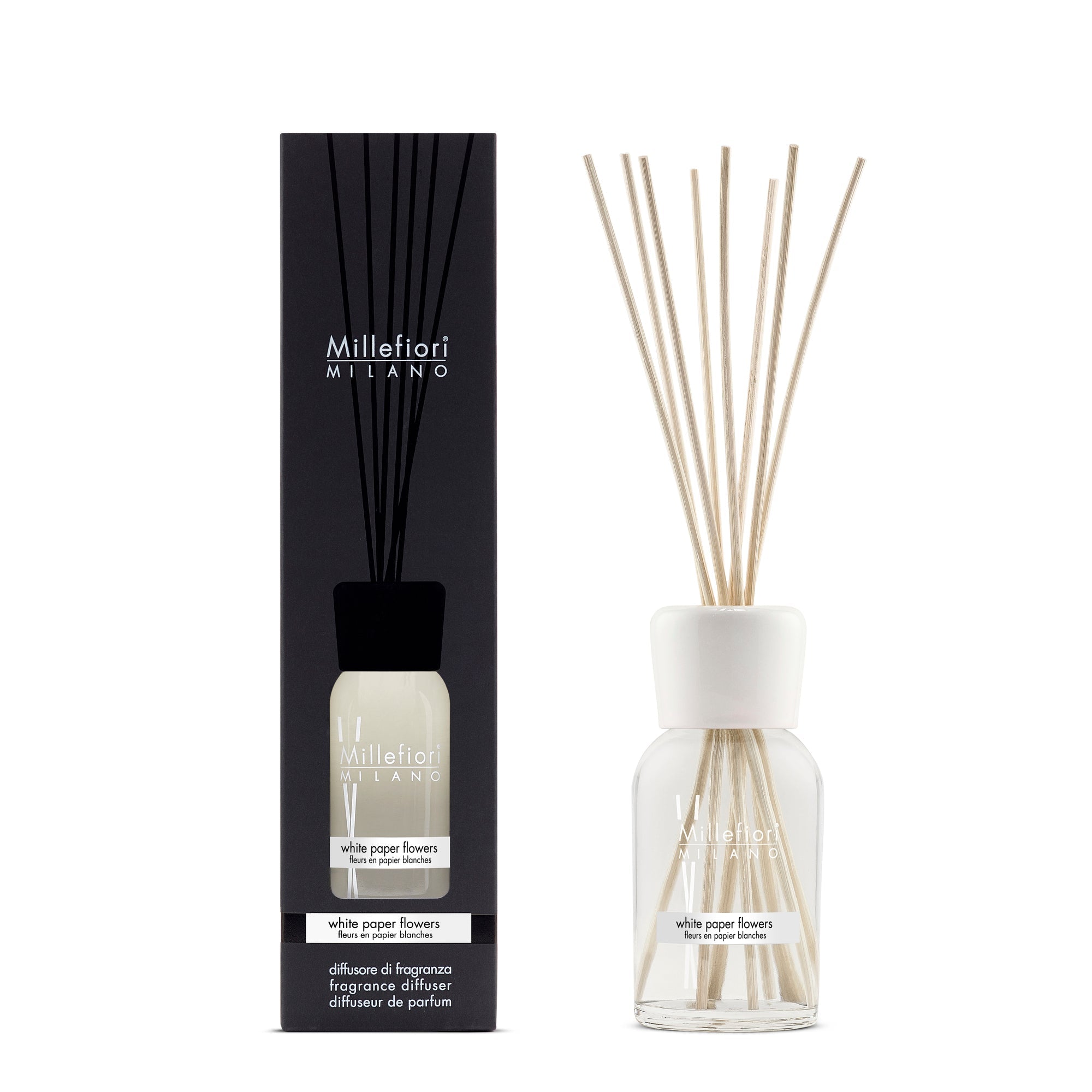 Millefiori Milano Diffusore A Bastoncini White Paper Flowers