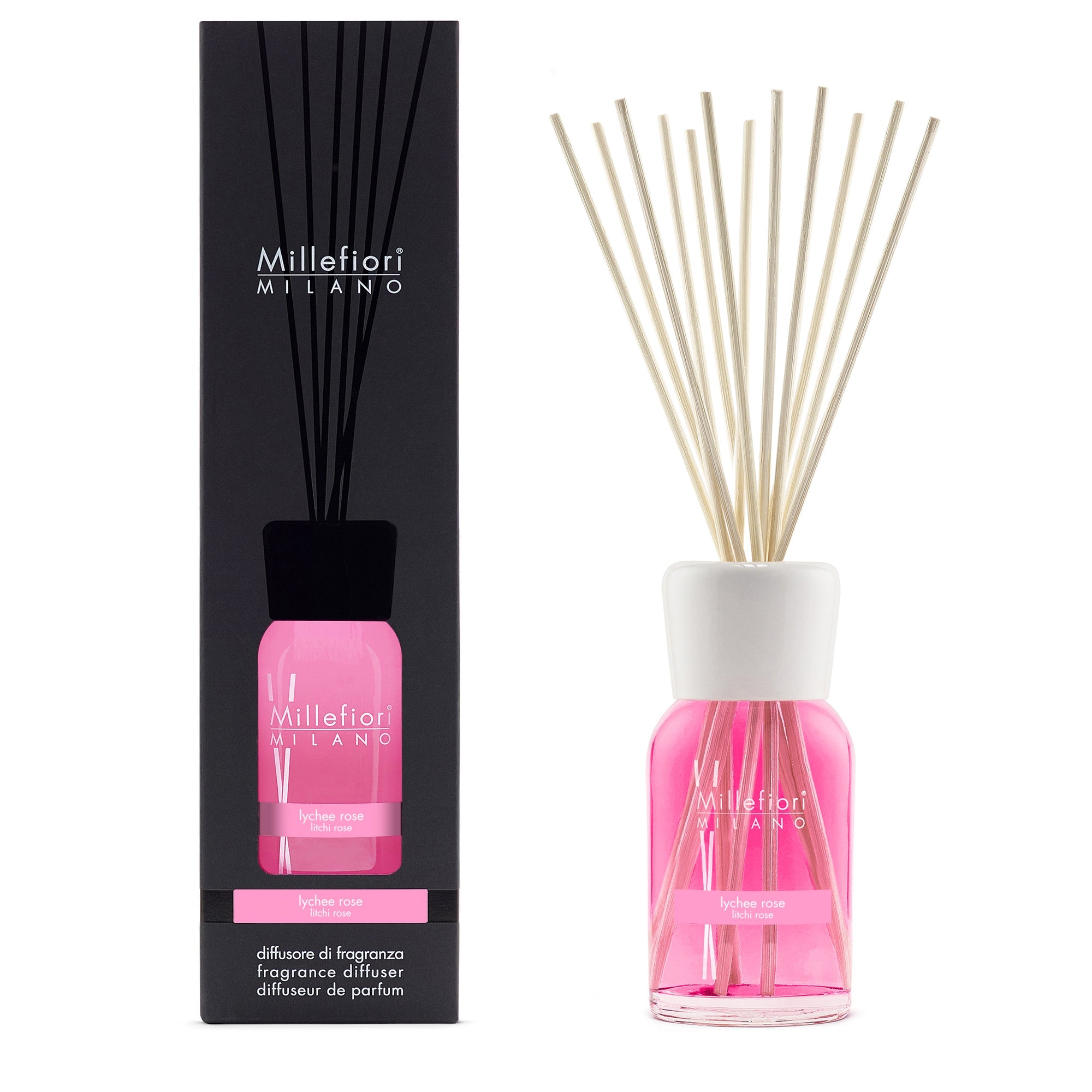 Millefiori Milano Diffusore A Bastoncini Lychee Rose