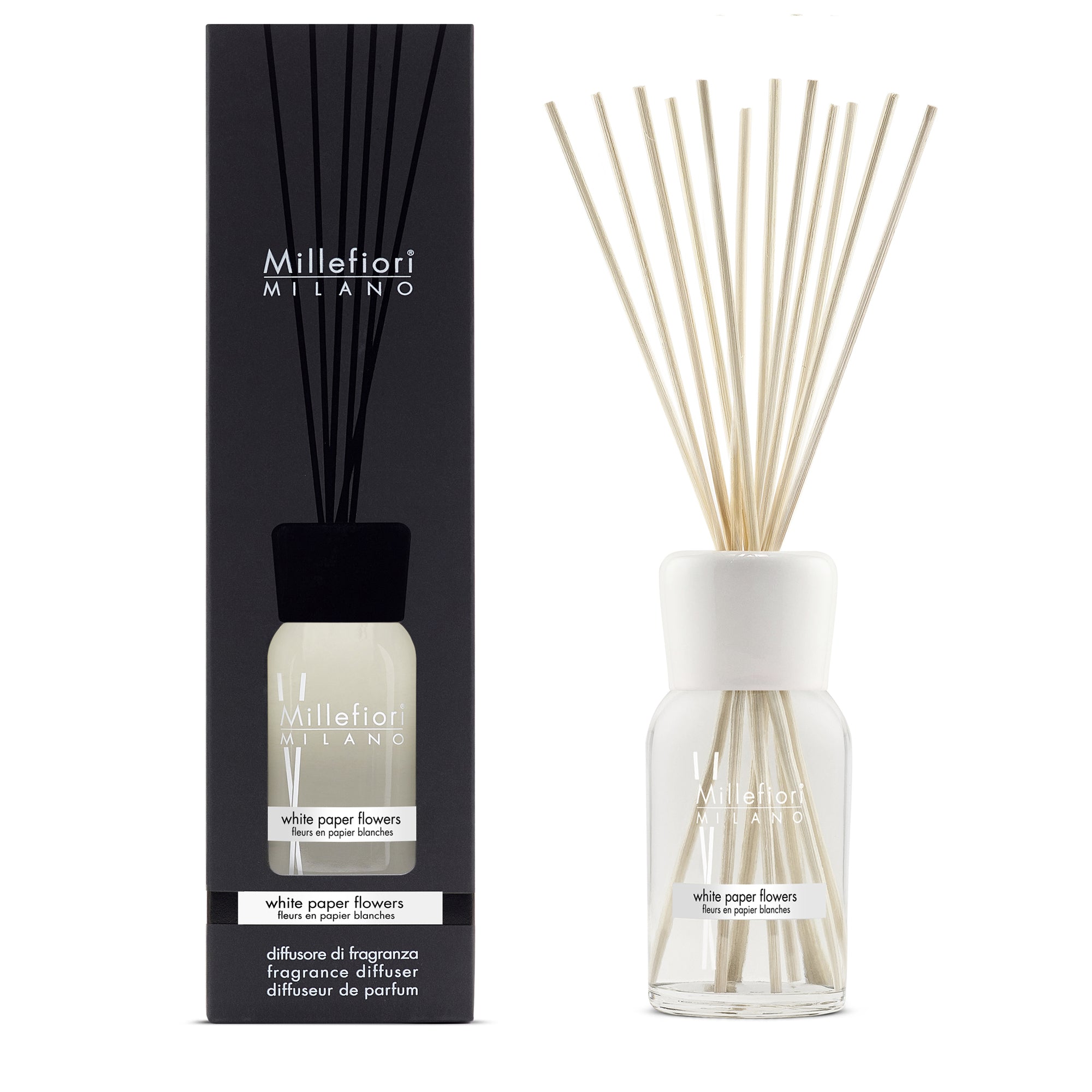 Millefiori Milano Diffusore A Bastoncini White Paper Flowers