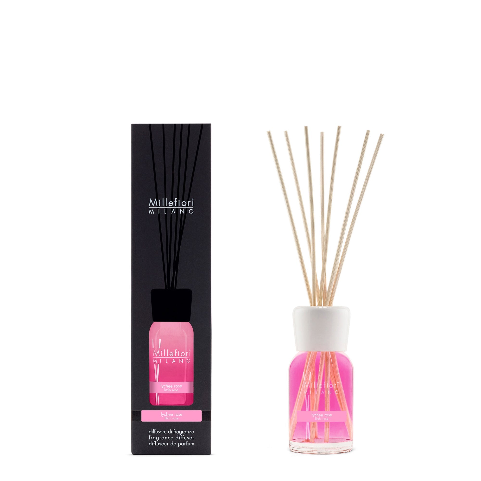 Millefiori Milano Diffusore A Bastoncini Lychee Rose