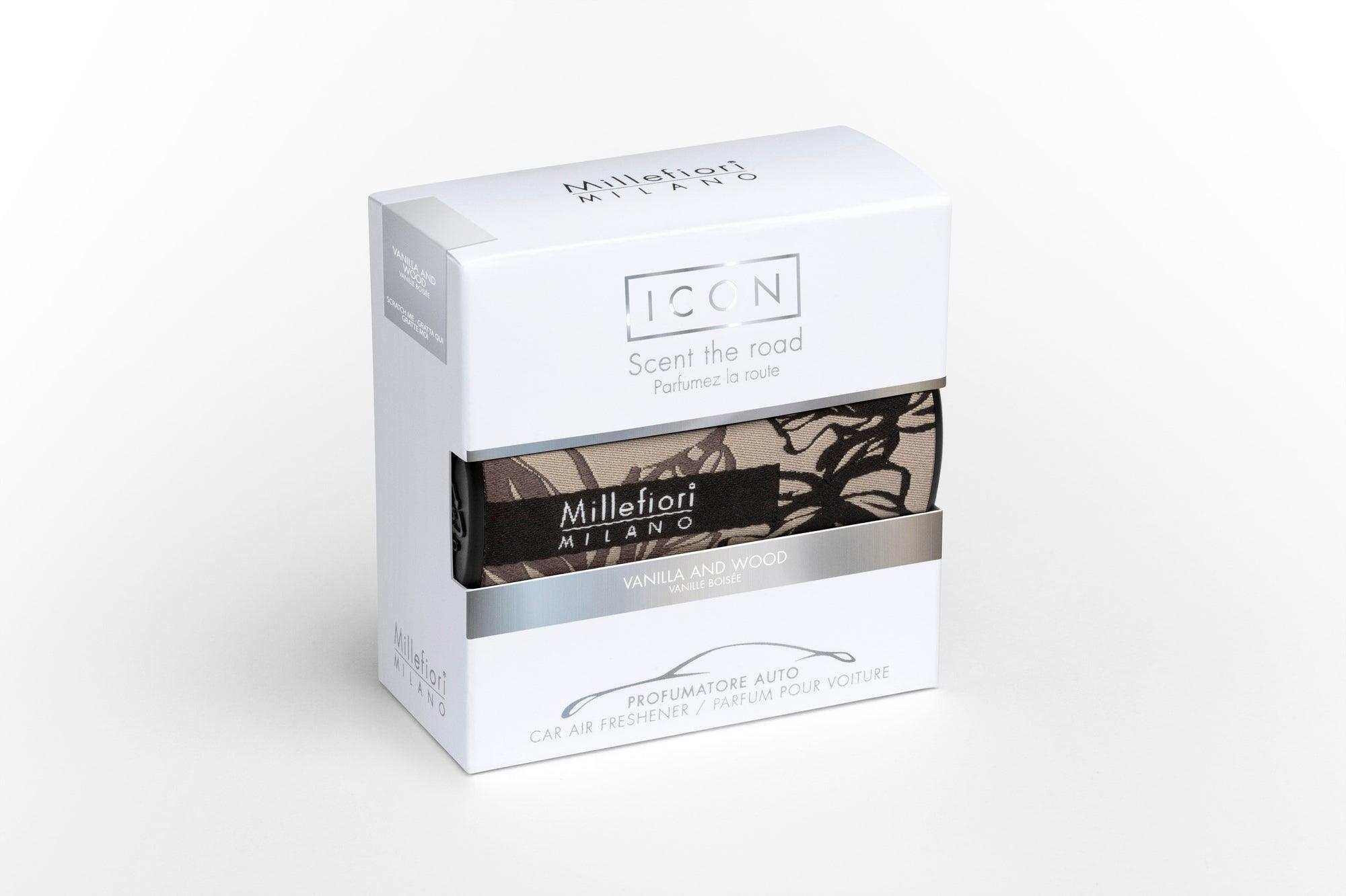 ICON CAR FRAGRANCE TEXTILE FLORAL VANILLA AND WOOD