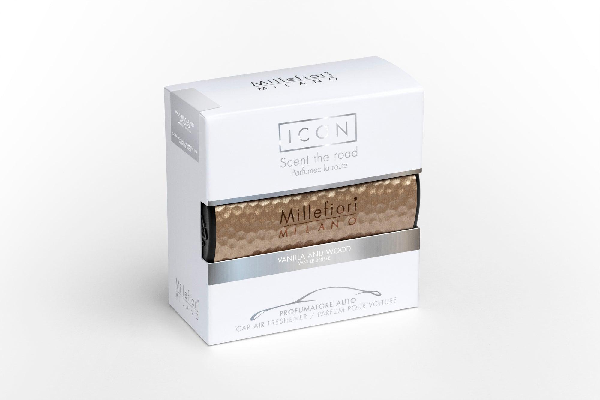 ICON CAR PERFUMER METAL SHADES VANILLA AND WOOD