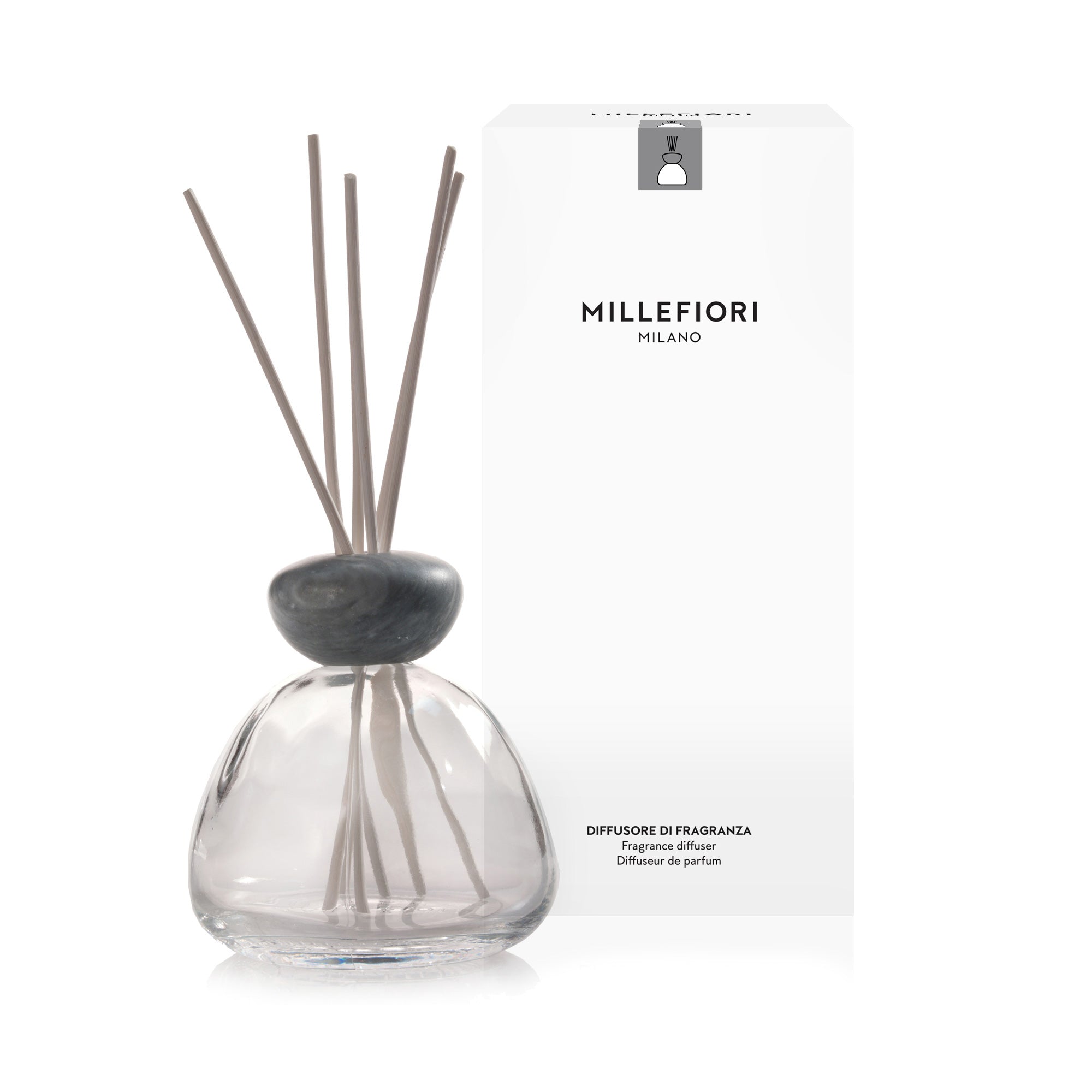 Air Design Diffusore Marble Trasparente Con Tappo Grigio