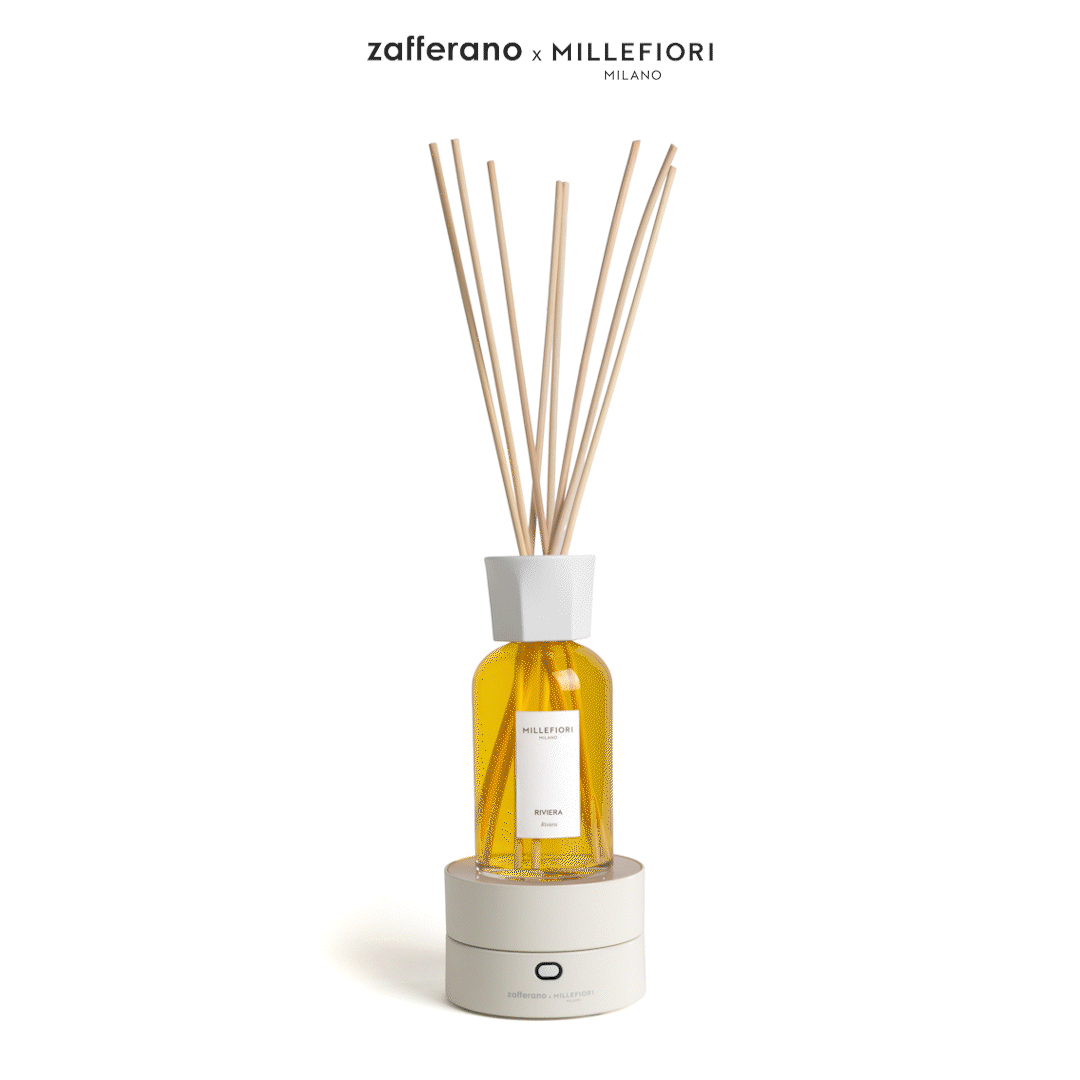 Aura Lampada da Tavolo ricaricabile per Diffusore a Bastoncini | Zafferano x Millefiori Milano